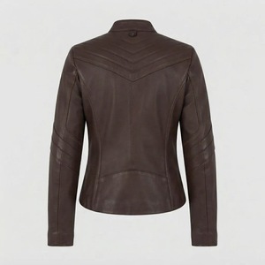 Chaqueta de Cuero Genuino Personalizada para Mujer, con Logotipo, Impermeable, Transpirable, Chaqueta de Moda, Venta al Por Mayor OEM - Product Image 6