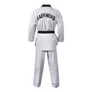 Proveedor de Uniformes de Taekwondo Dobok Premium con Logotipo Personalizado OEM, Ligeros, Duraderos, de Poliéster/Algodón, de Secado Rápido y Transpirables para Artes Marciales - Product Image 2