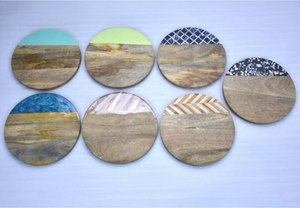 Tabla de cortar de madera y resina hecha a mano con incrustaciones de resina, tabla de quesos de madera a bajo precio al por mayor - Product Image 3