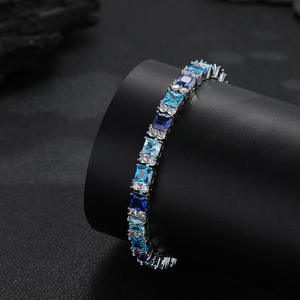 Best Quality Custom Moissanite Tennis Bracelet for <b>Men</b> Women 925 Silver Hip Hop Jewelry for Wedding and Anniversary Gifts - Product Image 1