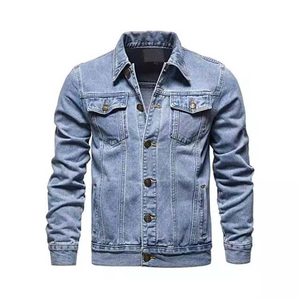 Veste en jean épaisse pour homme, bleu, style streetwear, fermeture boutonnée, manteau décontracté, haute qualité, respirant pour l'hiver - Product Image 1