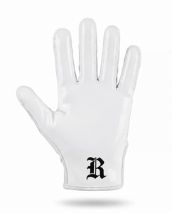 Premium Leather Cross Design American Football Receiver Gloves Adult Men's <b>Sticky</b> Grip Custom Logo Adjustable Wrist Strap - Product Image 4