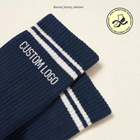 Chaussettes de sport à logo personnalisé, antidérapantes, à double grip, rayures vertes, tricotées, pour yoga et pilates