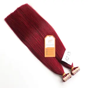 Hot Product Tape In Hair Extension Red Color Fast Shipping Large Stock Super Double Drawn