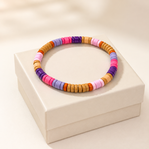 Wholesale Colorful Heishi Disc Beaded Zinc Alloy <b>Bracelet</b> Unisex Trendy <b>Boho</b> Handmade Fashion Jewelry - Product Image 2