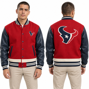 Classic Letterman <b>Jacket</b> Contrast Trim Casual Style Ribbed Cuffs Sports Uniform School Events Personalized Number Chenille <b>Patch</b> - Product Image 4
