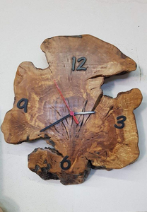 Best Quality Handcrafted Wooden Resin Double Face Quartz Movement <b>Battery</b> Powered Wall <b>Clock</b> Night Light Customizable - Product Image 5