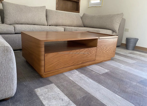 เฟอร์นิเจอร์ไม้มะม่วงเนื้อแข็งสีน้ำตาลอ่อนดีไซน์ขัดเงา - Product Image 2