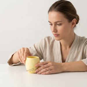 Vaso de Resina Hecho a Mano, Diseño Moderno Amarillo, de Pared Simple, Reutilizable, Apto para Lavavajillas, Unisex, con Logotipo y Patrón, Regalo para el Té de la Tarde - Product Image 2
