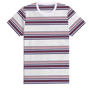Camiseta de Algodón a Rayas con Costuras Finas, Material Suave al Tacto, Camiseta para Hombre, Venta al por Mayor, Transpirable, Sublimada, Lisa, Estampada - Product Image 4