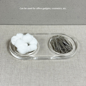 [Holar] <b>Taiwan</b> Made Durable Round <b>Acrylic</b> Transparent Salt and Pepper Grinder <b>Tray</b> for Many Mills Shakers - Product Image 6