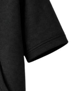 Customized Men <b>Black</b> Short Sleeve Hoodie Pullover Cotton <b>Fleece</b> Casual Streetwear Kangaroo Pocket Lightweight Summer Sweatshirt - Product Image 4