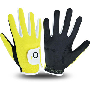 Gants de golf jaunes personnalisables avec logo, gants de golf pour joueurs de polo, accessoires sportifs personnalisés, antidérapants, unisexes - Product Image 1
