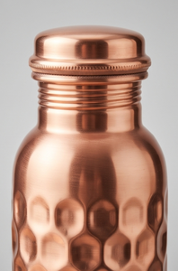 Botella de Agua de Cobre Puro con Diseño de Panal de Abeja, a Prueba de Fugas, Ayurvédica, para Fitness y Yoga, Recipiente de Lujo para Beber - Product Image 3