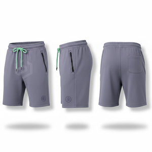 Men's <b>White</b> Mid Waist Drawstring Bermuda <b>Shorts</b> Solid Color Casual Wear with Zipper Pockets Breathable Knitted Fabric - Product Image 6