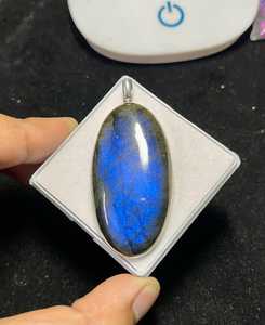 จี้หินลาบราดอไรต์สีน้ำเงิน – เงินแท้ 92.5, พลอยหลากสี - Product Image 3