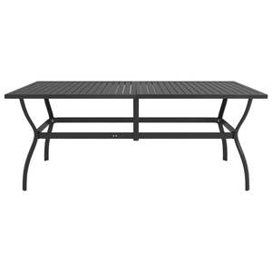 Table de patio en acier anthracite 74.8 "x 31.5" x 28.3 "Meubles d'extérieur - Product Image 2