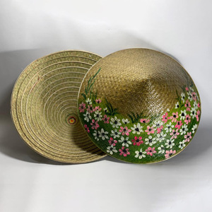 Sombreros cónicos vietnamitas tejidos, de alta calidad y precio competitivo, lisos y pintados a mano, estilo campestre. - Product Image 3