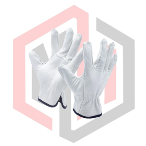 Gants en cuir blanc naturel, résistants, réfléchissants, antistatiques, respirants, résistants aux déchirures, sans silicone, sans poudre - Product Image 1