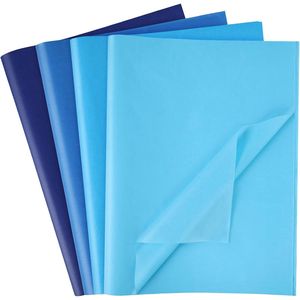 Carta Velina Blu 20x14 Pollici, 112 Fogli in Confezione per Progetti Fai-da-Te, Sacchetti Regalo, Progetti Artistici - Carta da Regalo Blu 20x14 Pollici per Artigianato - Product Image 1
