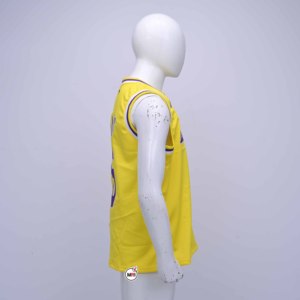 Best Selling Basketball Jersey Mens with Yellow Purple Color Back 6 Number <b>Mesh</b> Tank <b>Top</b> Breathable Polyester Sportswear Jerseys - Product Image 4