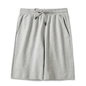 Men's <b>Black</b> Cotton Bermuda Shorts With Drawstring Waist And Pockets Casual Breathable Knitted Shorts - Product Image 6