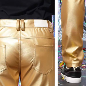 Top Quality Latest Design Men Leather Pants Wholesale Design Your Own Logo Men Leather Pants - Product Image 6