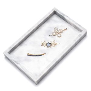 Elegant Natural Marble Tray for Kitchen <b>Bathroom</b> Vanity Stone Organizer Plate for <b>Candles</b> Soap Towels Tissues Coffee - Product Image 6