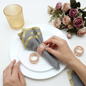Porte-serviettes en résine de qualité supérieure, modernes et luxueux, en vrac, colorés, accessoires de décoration de table pour anniversaires - Product Image 1