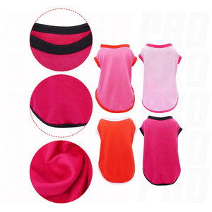 Chemises pour chiens de petite et moyenne taille, pour femelles, débardeur sans manches mignon, tee-shirt uni rouge rose, confortable, léger, respirant, pour tous les jours - Product Image 2
