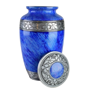 Urna Funeraria de Metal Morado con Mariposa, Recuerdo Conmemorativo, Ataúd Personalizado Grabado para Cenizas, Artesanía India para Condolencias - Product Image 1