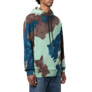 เสื้อฮู้ดดี้ผู้ชายแบบ Tie-Dye สั่งทำพิเศษ 500 กรัม ผ้าหนา ทรงโอเวอร์ไซส์ ผ้าเฟรนช์เทอร์รี่ ไหล่ตก ตัดสั้น ปรับแต่งได้ - Product Image 5