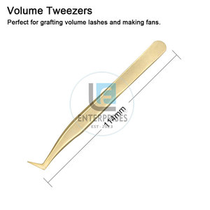 Pinces à cils en acier inoxydable durables et réutilisables pour extensions de cils volume – Meilleures ventes - Product Image 2