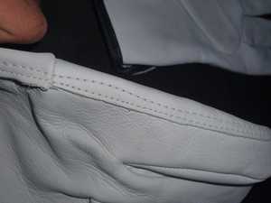 Gants de travail en cuir blanc de qualité supérieure Shanawar Gear Construction robuste Doigts flexibles Poignet sécurisé Anti-impact - Product Image 6