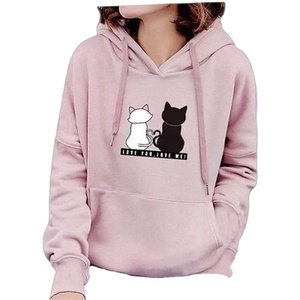 Haut à capuche doublé respirant pour femme, 100 % coton, manches longues, coupe oversize, personnalisable, faible MOQ, vente chaude, collection hiver - Product Image 1