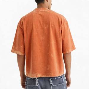 T-shirt Homme Acis Wash Oversized à Épaules Tombantes Coupe Boxy Col Rond Manches Courtes Tricoté Personnalisable GYM ACTIVE ENTERPRISES - Product Image 6