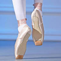 Chaussons de danse en cuir personnalisés, semelle souple fendue, flexibles, légers et confortables