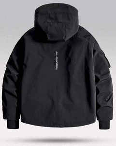 Waterproof Men's <b>Techwear</b> Tactical <b>Jacket</b> Multi-Pocket Cargo Hooded Windbreaker Streetwear Cyberpunk Utility Outerwear Coat - Product Image 4