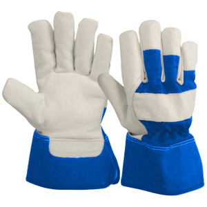 Split Leather Work Gloves Anti-Chemical Heat Resistant 10 Inch Reinforced <b>Thumb</b> Durable Padded Palm - Product Image 5