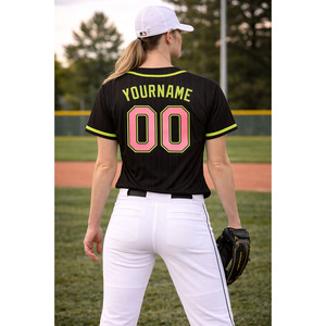 Camiseta de Béisbol al por Mayor, Personalizable con Logotipo, de Secado Rápido, con Rayas, Tallas Grandes, Ropa Deportiva Ekin - Product Image 6