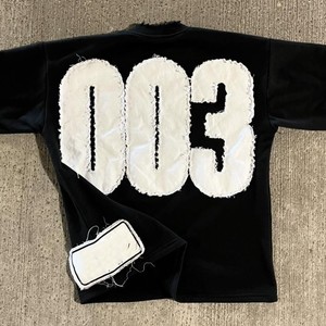 เสื้อยืดแขนสั้นปักลายคุณภาพสูงสไตล์สตรีทแวร์ ผ้าฝ้าย 100% สำหรับผู้ชาย - Product Image 5