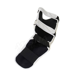 Protections de tibia et coussinets d'entraînement Muay Thai en cuir et PU avec protection de base pour MMA et boxe, ajustement universel - Product Image 5
