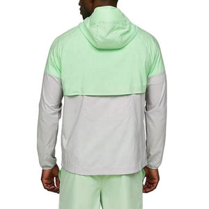 Ensemble de veste à capuche pour homme, respirant, séchage rapide, tricoté, sportif, streetwear, shorts d'été, vert et blanc - Product Image 5