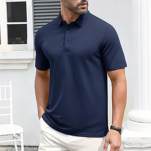 Polo en coton pour hommes, vente en gros, ODM, haute qualité, manches courtes, coupe oversize, broderie logo personnalisé, motif léopard, été - Product Image 6