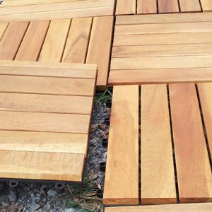 Baldosas de Madera de Acacia Modernas de 300x300mm, Impermeables y Antideslizantes para Terraza, Patio Trasero, Balcón, Jardín y Decoración de Piscinas - Product Image 2