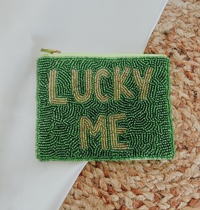 Porte-monnaie perlé en forme de feuilles de Monstera - Orange - Product Image 6