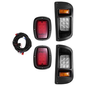 Kit di Retrofit Fari e Luci Posteriori a LED per Golf Cart 12V con Alloggiamento in ABS, Alta Luminosità, Fascette, Interruttore e Cablaggio - Product Image 1