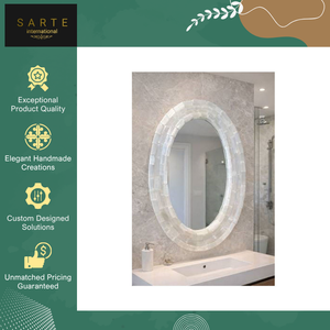 Espejo de Pared de Selenita y Alabastro, Diseño Elegante y de Lujo, Hecho a Mano, Ecológico y Ligero, de Primera Calidad, en Venta - Product Image 6