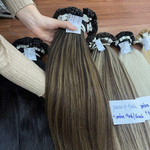 Producto Popular: Extensiones de Cabello Rubio Liso y Ondulado con Punta Plana, 100% Cabello Humano, Mejor Calidad, Precio de Fábrica, Sin Desprendimiento, Sin Enredos - Product Image 2