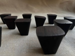 Square Wooden Furniture Knob Natural Wood Cabinet Handle <b>Rustic</b> Drawer Pull Modern Design Smooth Oak Drawer Knob - Product Image 2